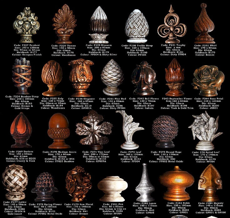 Decorative Finials for Lampshades lampshade finial grouping